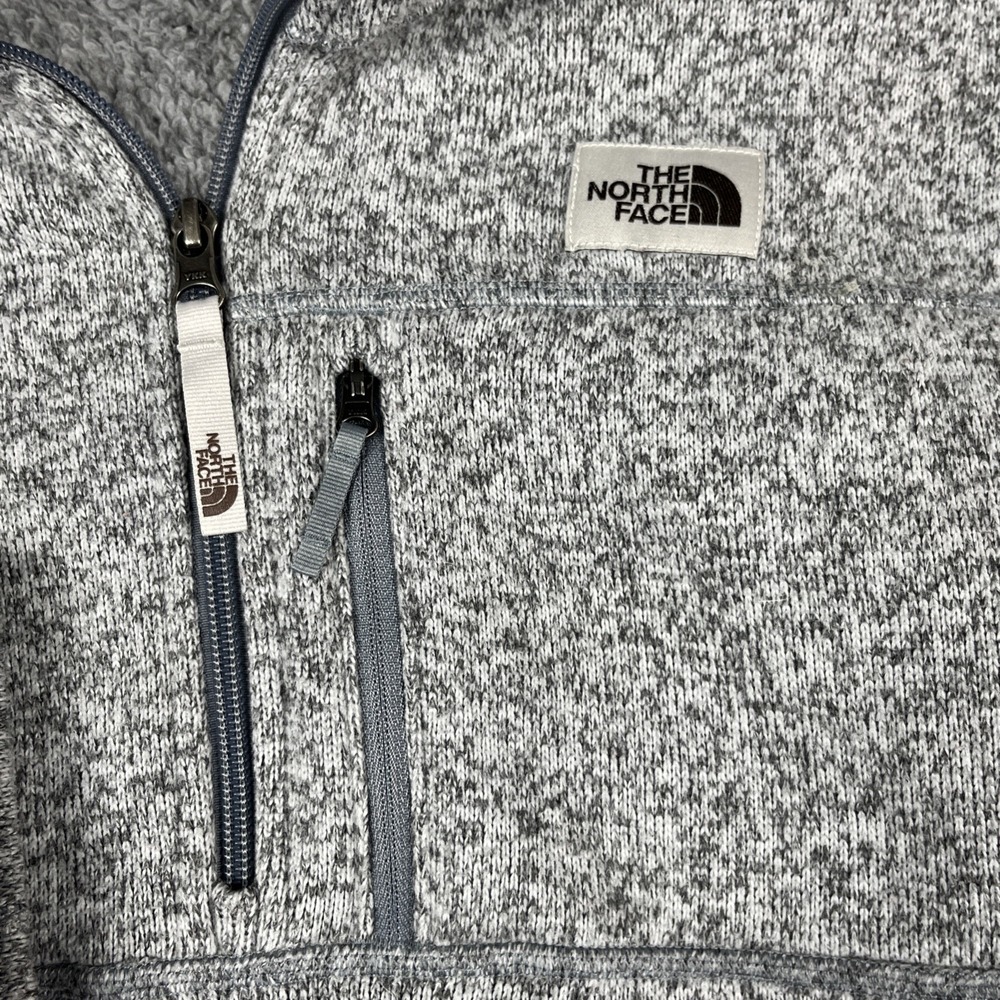 The North Face EUC Boys 1/4-Zip Warm Outdoor Gray Sweater-Fleece Pullover -‎ XL - Picture 5 of 11